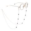 Colorful Evil Eyes Face Mask Holder Chain Lanyards Eyeglass Glasses Strap Around Neck Turkish Lucky Symbol Face Mask Retainer Necklace Accessory Anti-lost Mask Leash Jewelry-C gold blue view 2