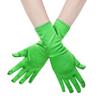 Little Girls Princess Dress Up Gloves Elbow Length Satin Gloves for Flower Girls Princess Cosplay Costume Party Dance (Green) view 2