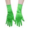 Little Girls Princess Dress Up Gloves Elbow Length Satin Gloves for Flower Girls Princess Cosplay Costume Party Dance (Green) view 3