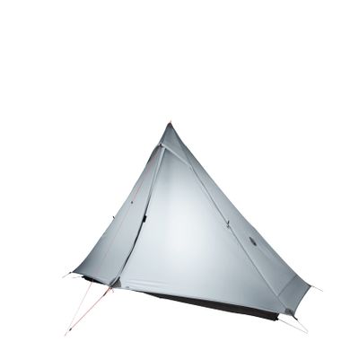 3F UL GEAR Lanshan 1 pro Tent, Outdoor 1 Person Ultralight Camping Tent, 3 Season Professional 20D Silnylon Rodless Camping Tent, Waterproof Backpacking Tent for Camping, Hiking, Trekking(Gray)