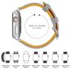 Jennyfly Leather Strap for Women Compatible with Apple Watch 38mm,Thin Genuine Leather Watch Band with Metal Buckle Adjustable 5.5-8.0 inch Compatible for iWatch Series 6/5/4/3/2/1 38MM/40MM - Gray view 3