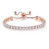 MVONCITY Women's Cluster Bolo Tennis Bracelet Adjustable Sparkling CZ Crystal Slip Full Diamond Halo Slider Pull Chain Bracelet view 1