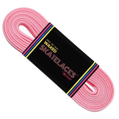 Bont Skates Waxed Laces - 6mm & 8mm - 47" 71" 79" 96" 108" - Bubblegum Pink (6mm Wide / 79 inch / 200 cm)
