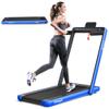 Byroce Adjustable Folding Treadmill, 2.25HP Speed Adjustable Under-Desk Electric Treadmill with Folding Handrails, Bluetooth Speaker, Remote Control and LED Display, Use Jogging Machine (Blue) view 1