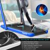 Byroce Adjustable Folding Treadmill, 2.25HP Speed Adjustable Under-Desk Electric Treadmill with Folding Handrails, Bluetooth Speaker, Remote Control and LED Display, Use Jogging Machine (Blue) view 2