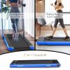 Byroce Adjustable Folding Treadmill, 2.25HP Speed Adjustable Under-Desk Electric Treadmill with Folding Handrails, Bluetooth Speaker, Remote Control and LED Display, Use Jogging Machine (Blue) view 4