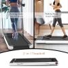 Byroce Adjustable Folding Treadmill, 2.25HP Speed Adjustable Under-Desk Electric Treadmill with Folding Handrails, Bluetooth Speaker, Remote Control and LED Display, Use Jogging Machine (White) view 4