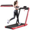 Byroce Adjustable Folding Treadmill, 2.25HP Speed Adjustable Under-Desk Electric Treadmill with Folding Handrails, Bluetooth Speaker, Remote Control and LED Display, Use Jogging Machine (Red) view 1