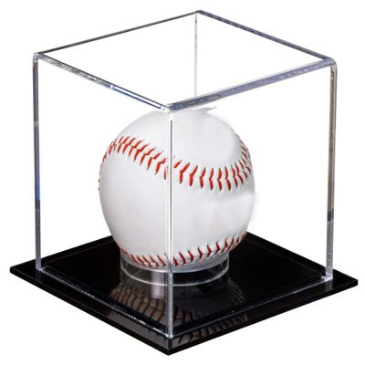Better Display Cases Clear Acrylic Baseball or Tennis Ball Display Case with Black Base (A057/B23)