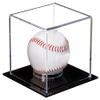 Better Display Cases Clear Acrylic Baseball or Tennis Ball Display Case with Black Base (A057/B23) view 1
