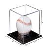 Better Display Cases Clear Acrylic Baseball or Tennis Ball Display Case with Black Base (A057/B23) view 2