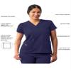 Adar Uniforms Addition Scrubs for Women - Modern V-Neck Top - A6008 - Navy - 3X view 3