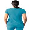 Adar Uniforms Addition Scrubs for Women - Modern V-Neck Top - A6008 - Teal Blue - 2X view 2