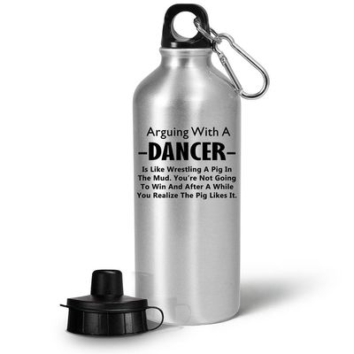 Art by Chelsydale Dancer Water Bottle Tumbler Reusable Portable Drinkware - Professional Dancing Class Dance Teacher Choreographer Funny Cute Gag Appreciation Idea - Arguing is Like Wrestling