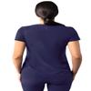 Adar Uniforms Addition Scrubs for Women - Modern V-Neck Top - A6008 - Navy - 2X view 2