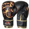 Be Smart Kids Boxing Gloves 4-12 Years 4oz 6oz Training Gloves for Children Sparring Youth Boxing Gloves Junior Training Mitts Punch PU Leather MMA Muay Thai Kick Boxing (Black Gold Tatoo, 6 Oz) view 3