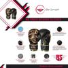 Be Smart Kids Boxing Gloves 4-12 Years 4oz 6oz Training Gloves for Children Sparring Youth Boxing Gloves Junior Training Mitts Punch PU Leather MMA Muay Thai Kick Boxing (Black Gold Tatoo, 6 Oz) view 4
