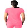Adar Uniforms Addition Scrubs for Women - Modern V-Neck Top - A6008 - Azalea Pink - XS view 2