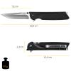 Camillus 19392 Keto Titanium Bonded 420 Stainless Steel Drop-Point Folding Knife with 3" Blade and Pocketclip, 8" Length view 2