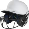 Rawlings Mach Ice Fastpitch Softball Senior Batting Helmet with Face Guard, White/Black view 1