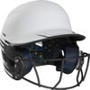 Rawlings Mach Ice Fastpitch Softball Senior Batting Helmet with Face Guard, White/Black view 2