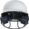 Rawlings Mach Ice Fastpitch Softball Senior Batting Helmet with Face Guard, White/Black view 3