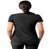 Adar Uniforms Addition Scrubs for Women - Modern V-Neck Top - A6008 - Black - 2X view 2