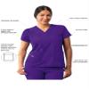 Adar Uniforms Addition Scrubs for Women - Modern V-Neck Top - A6008 - Grape - XXS view 3