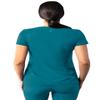 Adar Uniforms Addition Scrubs for Women - Modern V-Neck Top - A6008 - Caribbean Blue - XS view 2