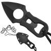 Camillus Heater II 4.25" Compact Durable Corrosion-Resistant 420 Stainless Steel Survival Tactical Fixed Blade Neck Knife, Molded Sheath with Belt Clip Included view 3