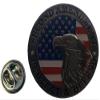 2A 2nd Second Amendment Protect & Defend USA Eagle Circle Hat Cap Lapel Pin view 1