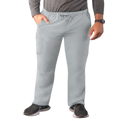 Adar Uniforms Addition Scrubs for Men - Slim Leg Cargo Drawstring Pants - A6106 - Silver Gray - XL
