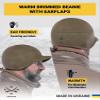 2SBR 2SABERS Fleece Winter Beanie with Visor - Men Women - Earflap Brim Skull Watch Cap Hat Olive Green view 4