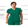Adar Uniforms Addition Scrubs for Women - Modern V-Neck Top - A6008 - Hunter Green - 3X view 3