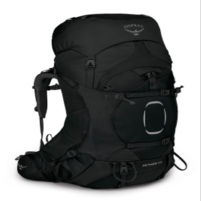 Osprey Aether 65L Men's Backpacking Backpack, Black, S/M