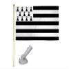American Wholesale Superstore 5' Wooden Flag Pole Kit W/Nylon White Bracket 3x5 Brittany Country Poly Flag view 1