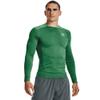 Under Armour Men's Armour HeatGear Compression Long-Sleeve T-Shirt, Team Kelly Green (305)/White, XX-Large view 1