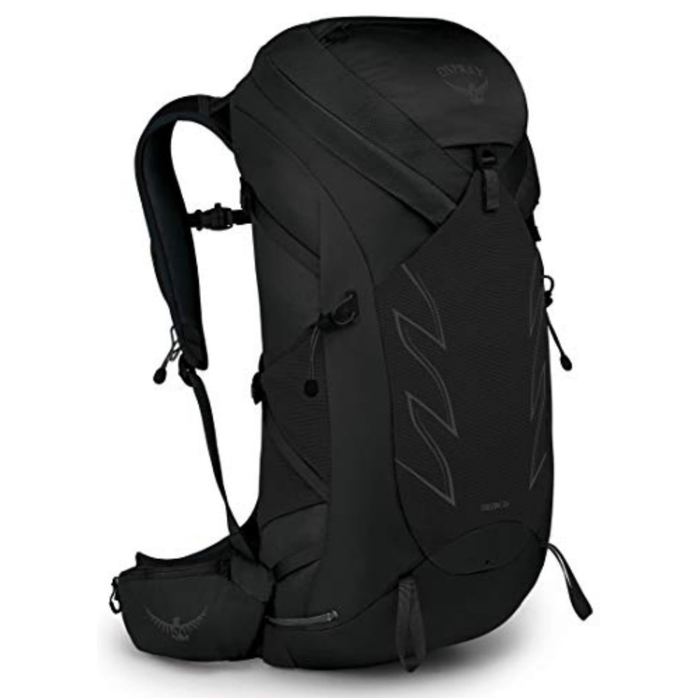 Osprey Talon 36L Men's Hiking Backpack with Hipbelt, Stealth Black, Large/X-Large