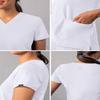 Adar Uniforms Addition Scrubs for Women - Modern V-Neck Top - A6008 - White - XL view 4
