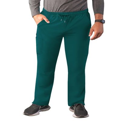 Adar Uniforms Addition Scrubs for Men - Slim Leg Cargo Drawstring Pants - A6106 - Dark Teal - XXS