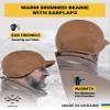 2SBR 2SABERS Fleece Winter Beanie with Visor - Men Women - Earflap Brim Skull Watch Cap Hat Coyote view 4