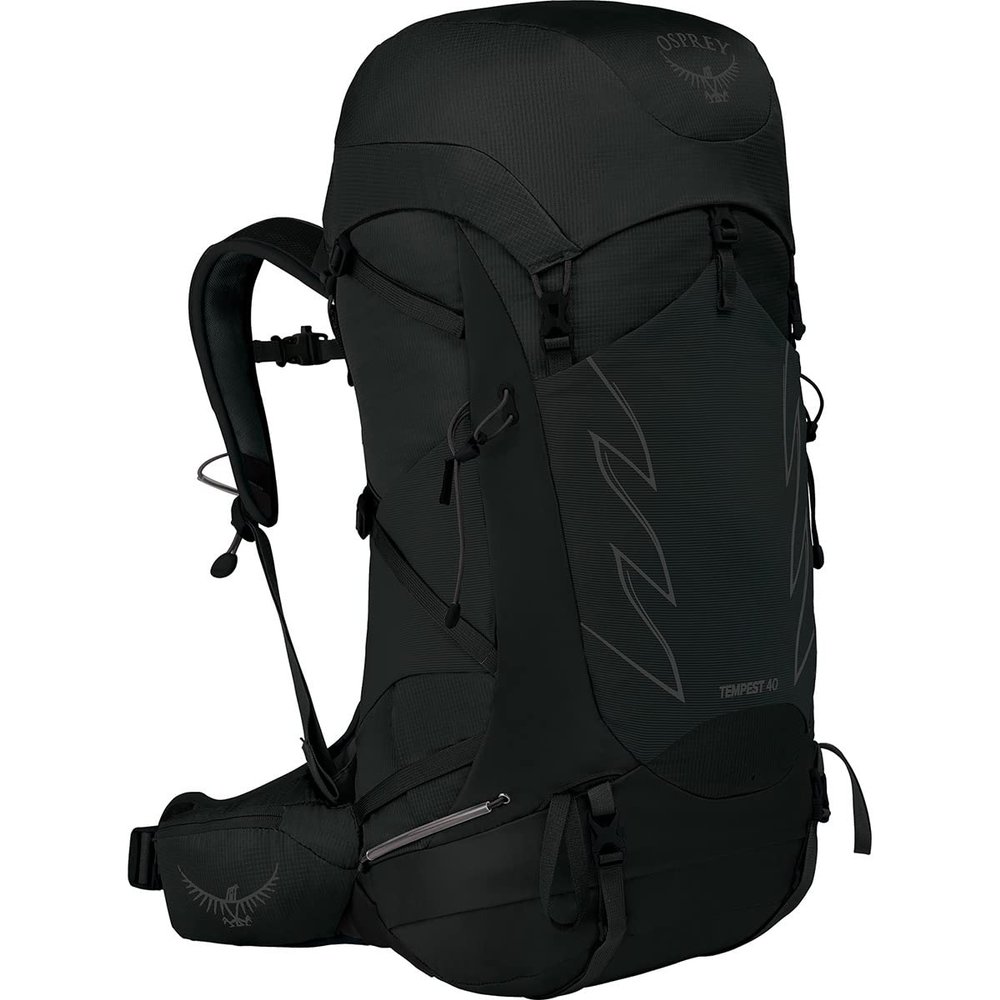 Osprey Tempest 40L Women's Hiking Backpack with Hipbelt, Stealth Black, WXS/S
