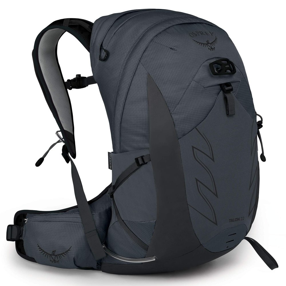 Osprey Talon 22L Men's Hiking Backpack with Hipbelt, Eclipse Grey, S/M