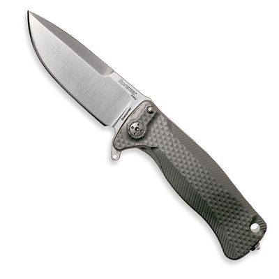 Lion Steel SR22 G Sleipner Frame Lock Folding Pocket Knife - Grey Titanium Handle, IKBS Ball Bearing System, Dual Carry Clip , one Size