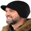 2SBR 2SABERS Fleece Winter Beanie with Visor - Men Women - Earflap Brim Skull Watch Cap Hat Black view 1