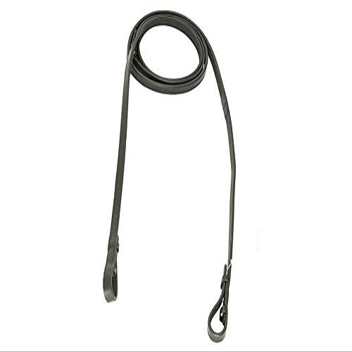 Grewal Equestrian 1/2" Leather Smooth Curb Reins with Stops