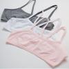 Rene Rofe Girls Training Bra - 3 Pack Stretch Cami Bralette - Spaghetti Strap Starter Bras for Girls, Size 14, Heather Grey/White/Blush view 3