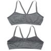 Rene Rofe Girls Training Bra - 3 Pack Stretch Cami Bralette - Spaghetti Strap Starter Bras for Girls, Size 14, Heather Grey/White/Blush view 4