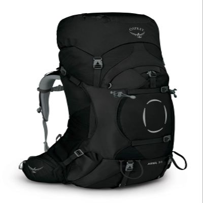 Osprey Ariel 55L Women's Backpacking Backpack, Black, WM/L