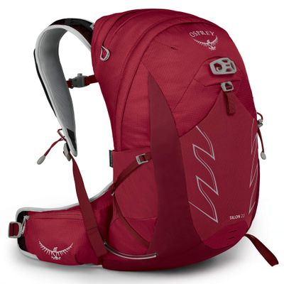 Osprey Talon 22L Men's Hiking Backpack with Hipbelt, Cosmic Red, L/XL